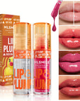 1pc Lip Plumper Gloss, 0.16 Fl Oz Each, 6 Colors, Moisturizing & Volumizing Lip Serum, Shiny Finish, Natural Lip Makeup Enhancer Kit