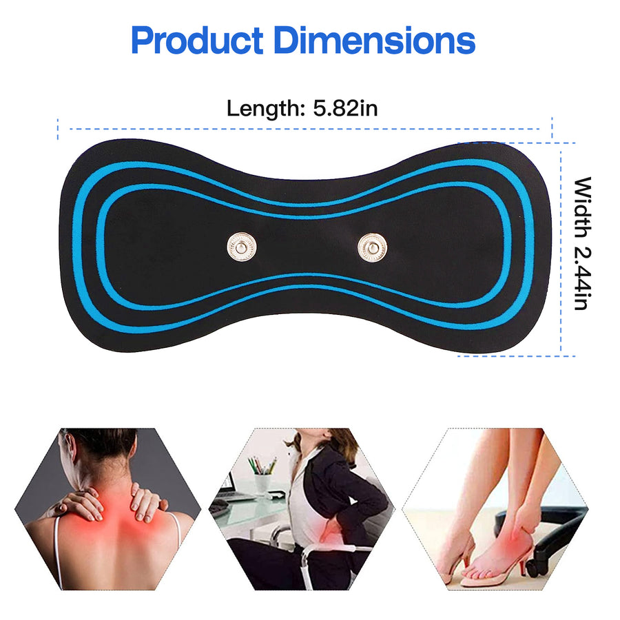 5Pcs Replaceable Neck Massager Pads Portable Reusable Cervical Vertebra Massager Pads Replacement 60Times Endurance Time