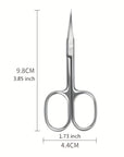 1 Pcs Extra Fine Curved Cuticle Scissors, Super Thin Scissors For Cutical Care, Manicure Small Scissors, Stainless Steel Cuticle Cutter