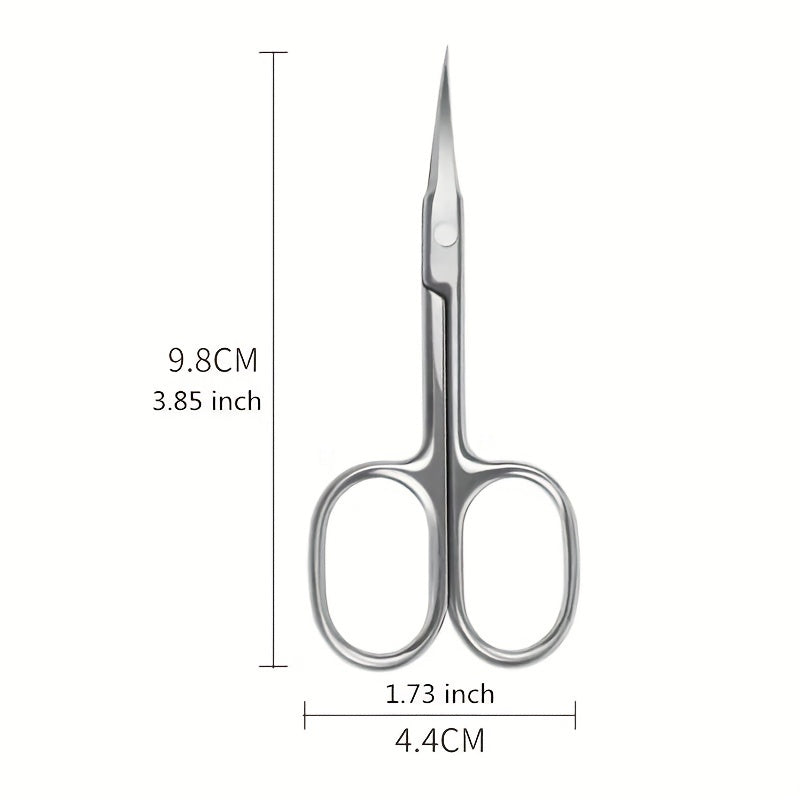 1 Pcs Extra Fine Curved Cuticle Scissors, Super Thin Scissors For Cutical Care, Manicure Small Scissors, Stainless Steel Cuticle Cutter