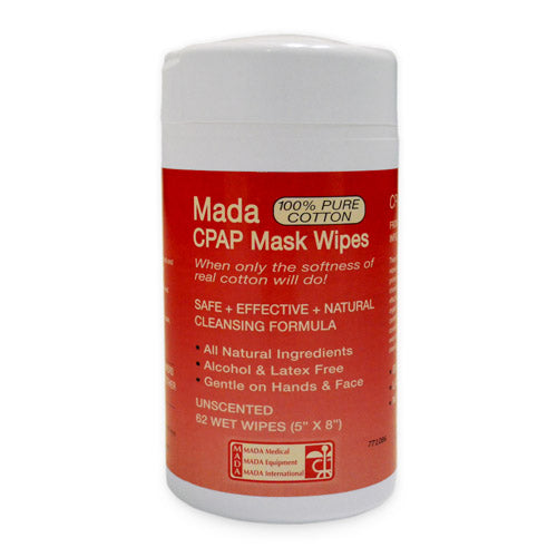 CPAP Mask Wipes Mada Unscented – 62 Wipes per Tub for Daily Cleaning