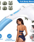 Electric Massager Handheld Full Body Percussion Massager Double Head Vibrating Body Relax