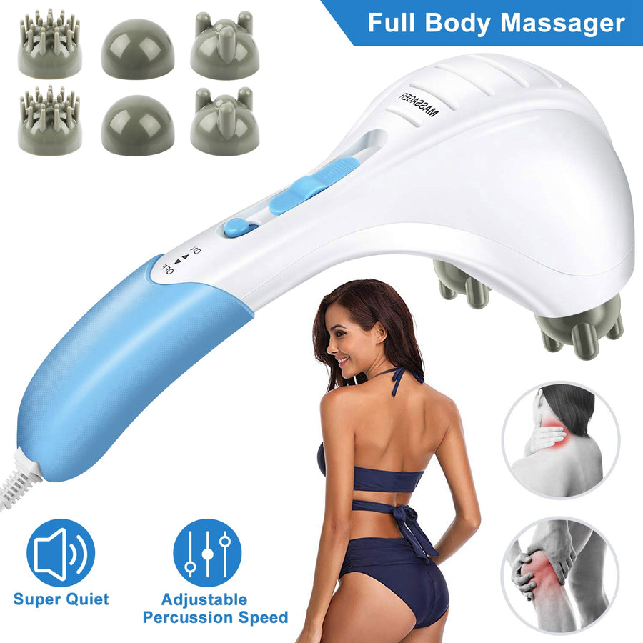 Electric Massager Handheld Full Body Percussion Massager Double Head Vibrating Body Relax