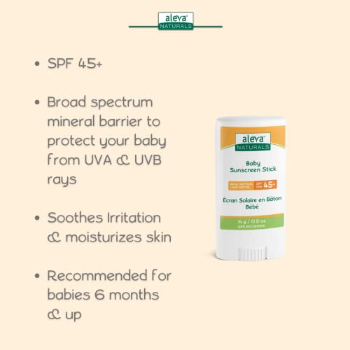 Aleva Naturals - Baby Sunscreen Stick SPF 45+ (14g 12)