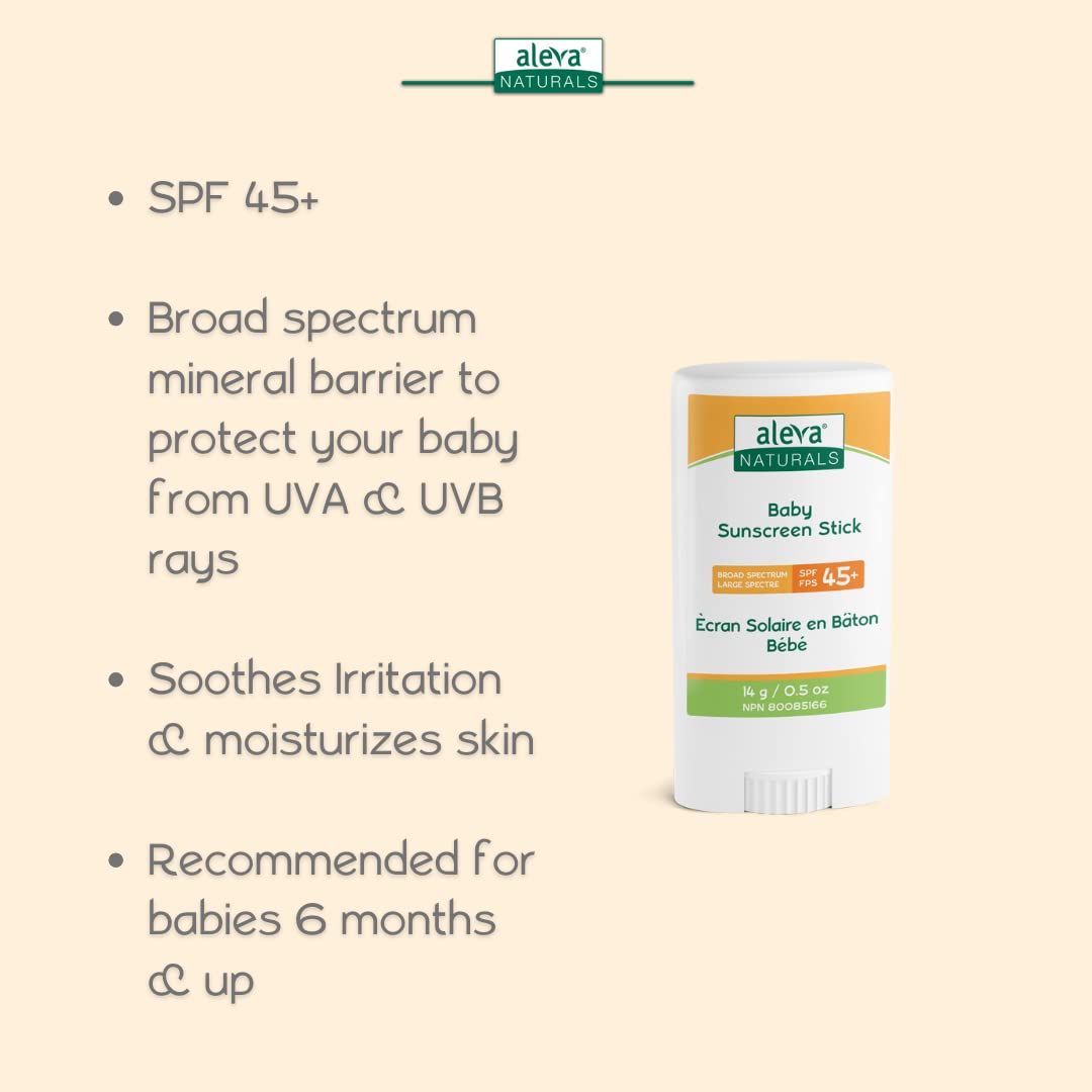 Aleva Naturals - Baby Sunscreen Stick SPF 45+ (14g 12)