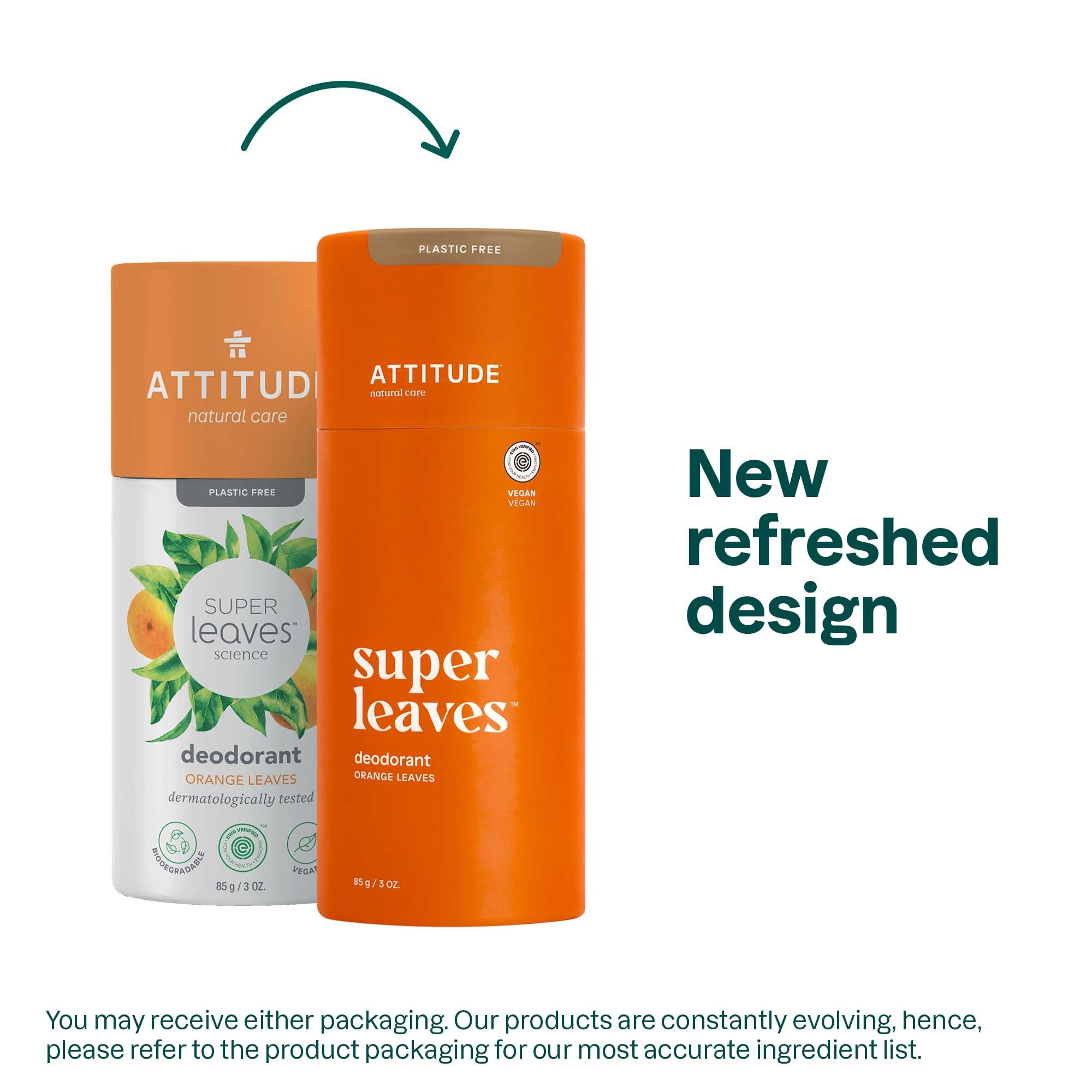 Attitude - Deodorant - Orange Leaves (85g 6)