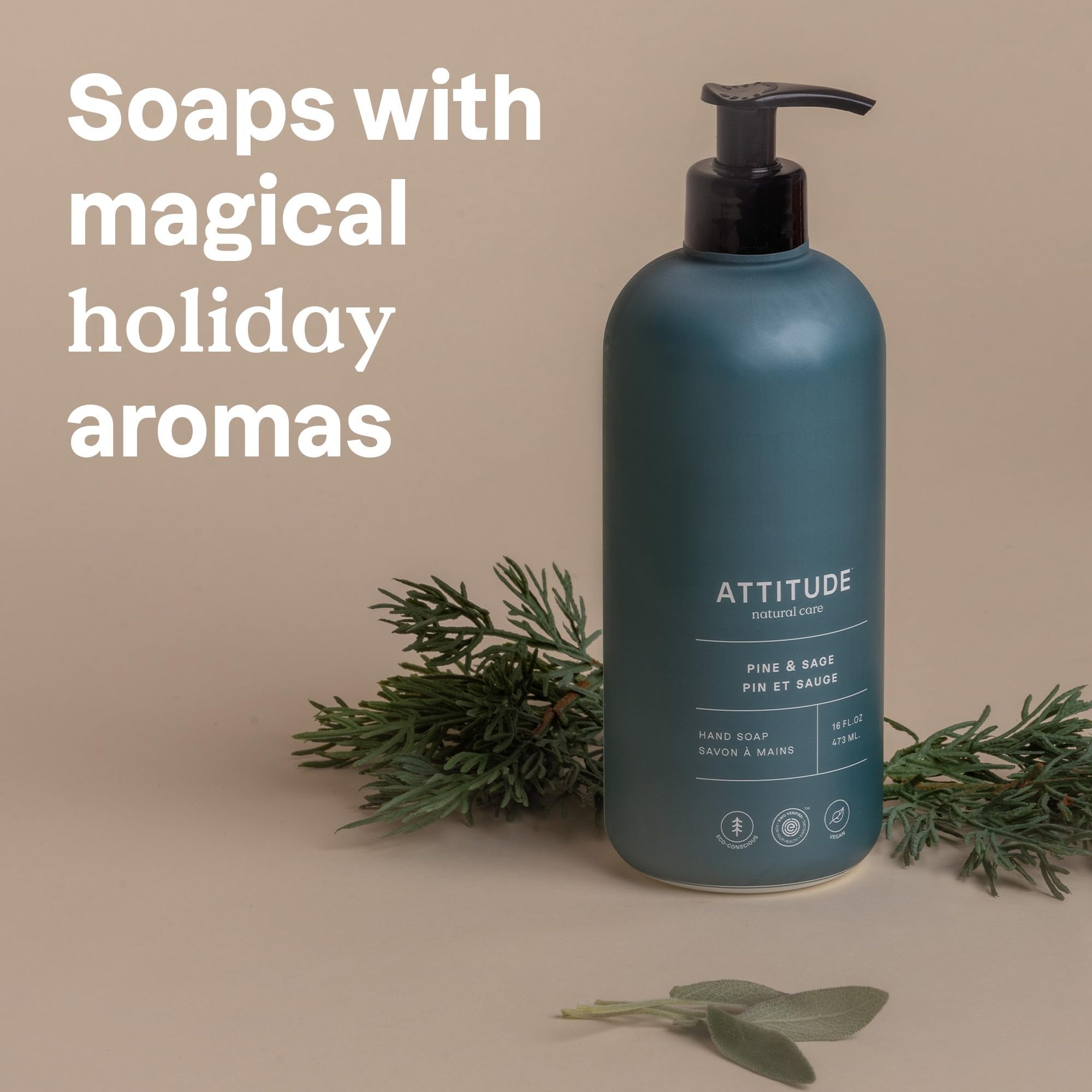Attitude - Hand Soap - Pine & Sage (473ml 6)