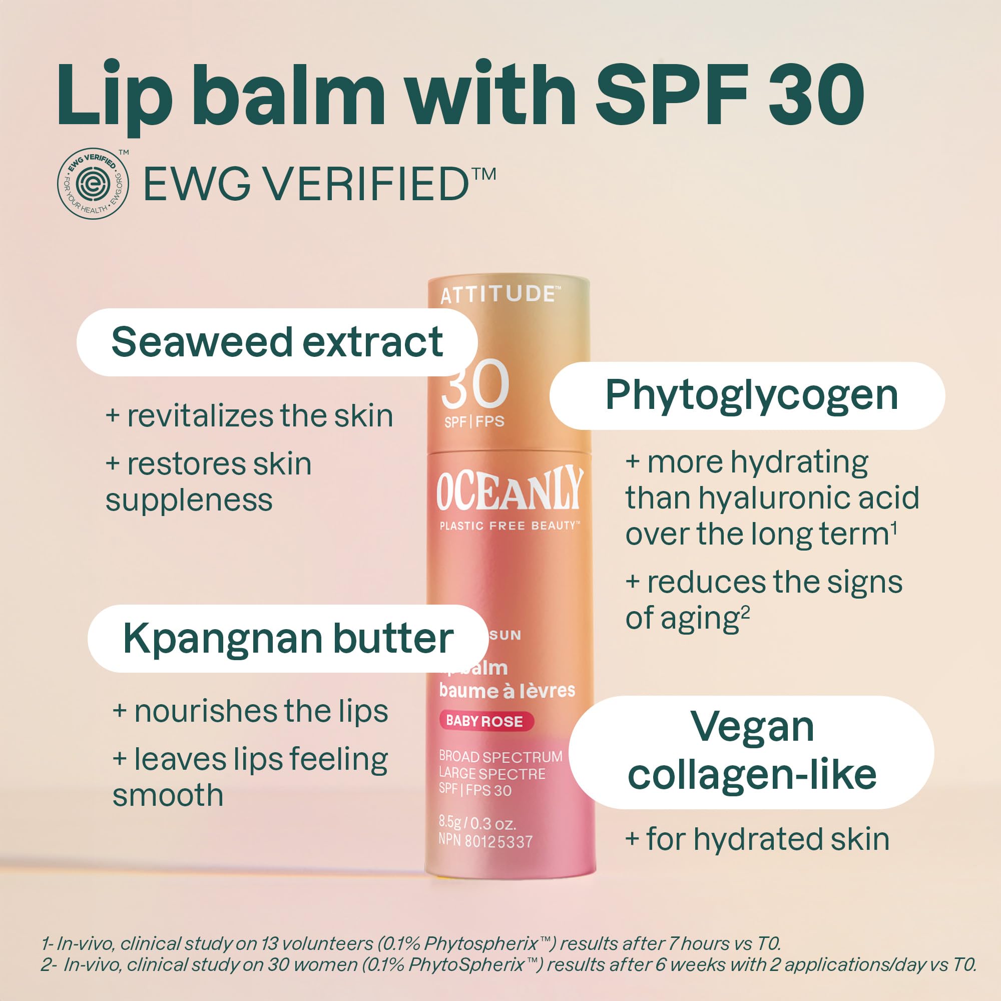 Attitude - Oceanly Cheeks Blush - Rose (8.5g 6)