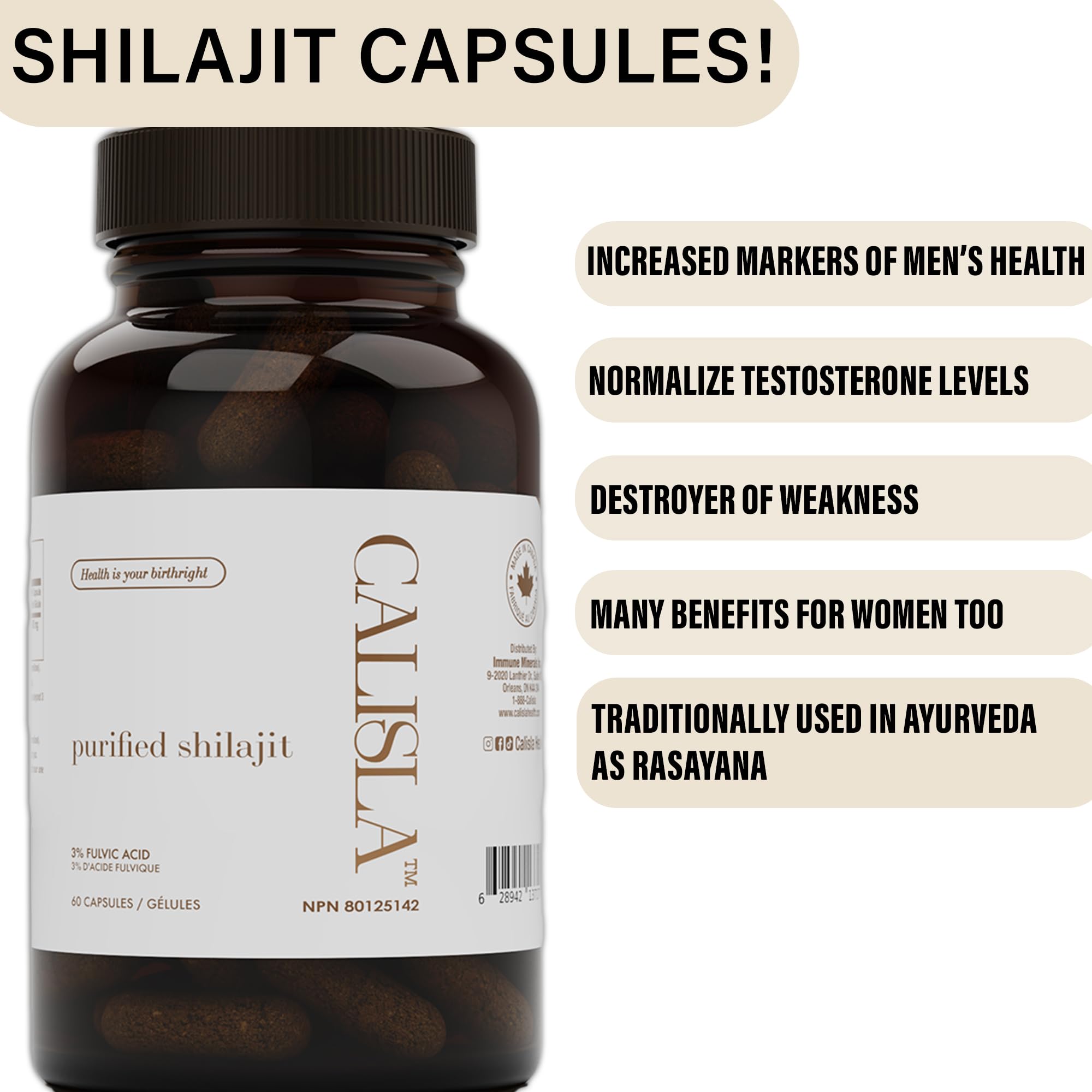 Calisla - Shilajit Capsules (60caps 6)
