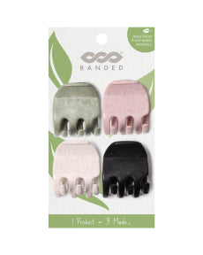 BANDED - Claw Clips - Rainforest (3 x 4pk 3)