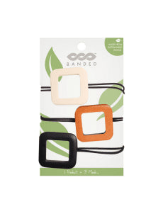 BANDED - Wooden Grove Hair Ties (3 x 3pk 3)