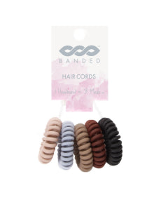 BANDED - Mini Hair Cords - Fossil Matte (3 x 5pk 3)