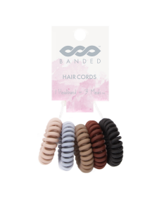 BANDED - Mini Hair Cords - Fossil Matte (3 x 5pk 3)