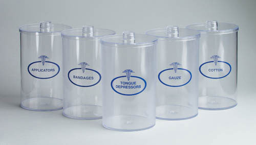 Sundry Jars Plastic Labeled Set of 5 – Durable Storage Solution