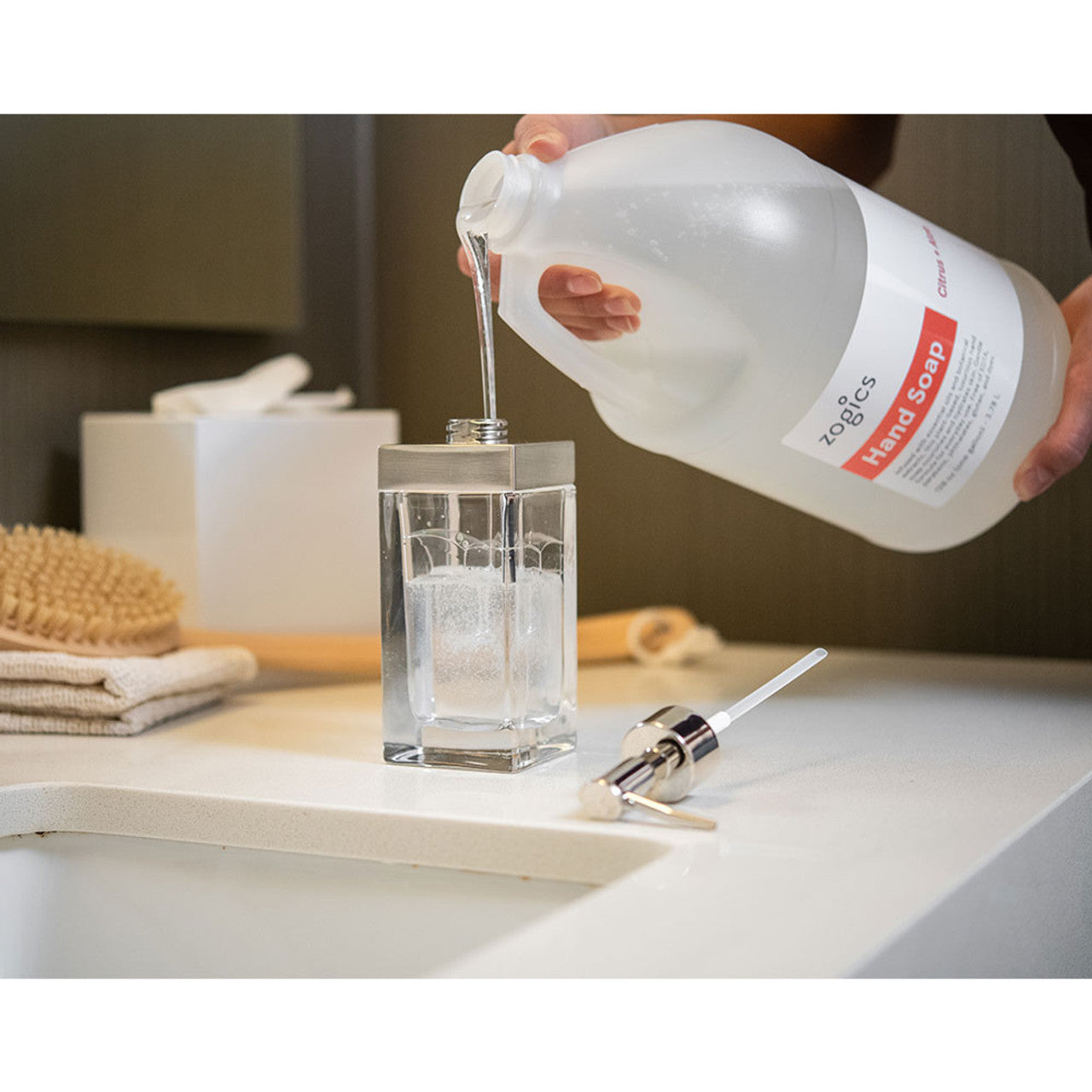 Zogics Hand Soap, Citrus + Aloe (1 Gallon or Case of 4)