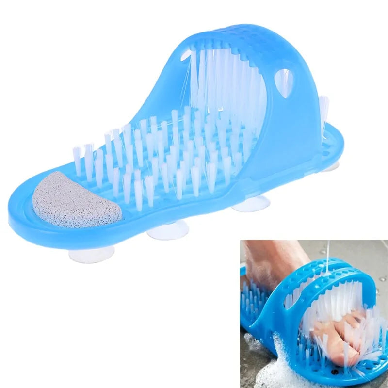 Plastic Bath Shower Feet Massage Slippers Bath Shoes Brush