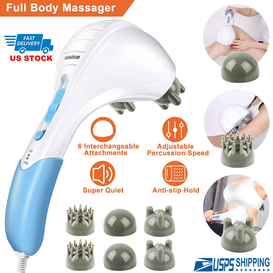 Electric Massager Handheld Full Body Percussion Massager Double Head Vibrating Body Relax