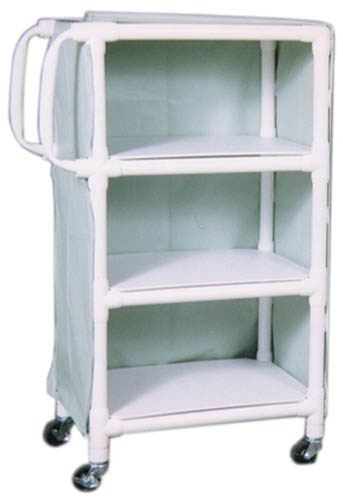 PVC Supply Cart with Ergonomic Handles – 75 lbs Shelf Capacity