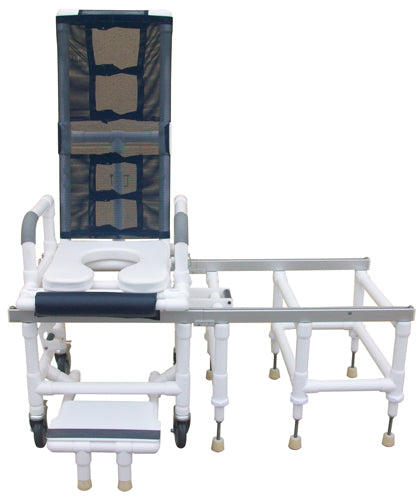 Tilt-N-Space PVC Shower Chair & Transfer Bench Combo with Adjustable Tilt