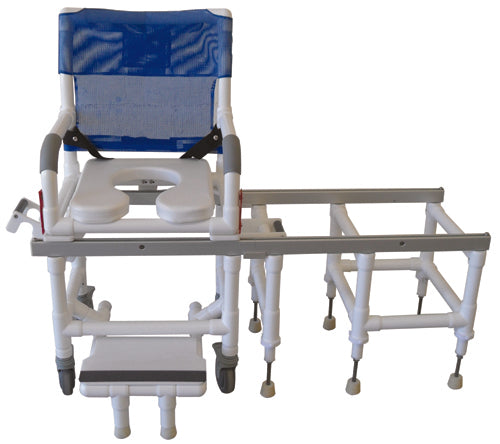 Dual Commode PVC Shower & Transfer Chair Deluxe