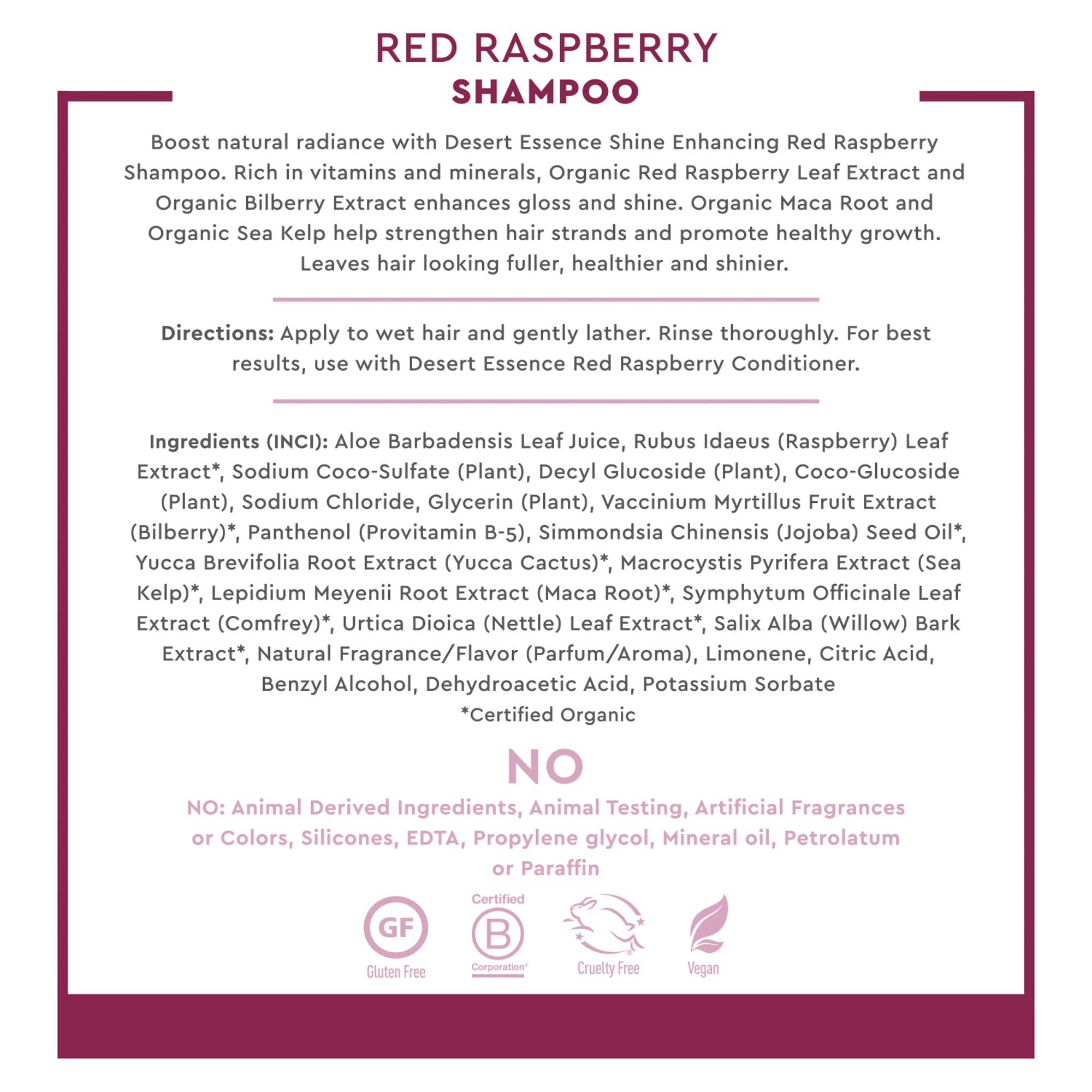 Desert Essence - Red Raspberry Shampoo (237ml 3)