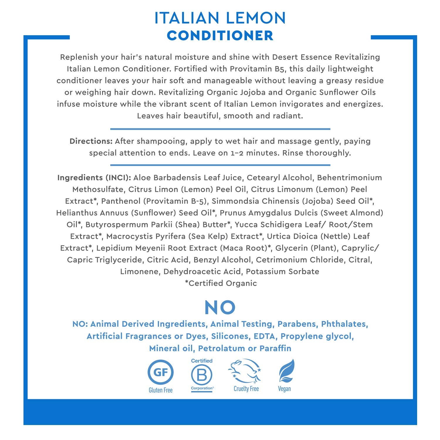 Desert Essence - Italian Lemon Conditioner (237ml 12)