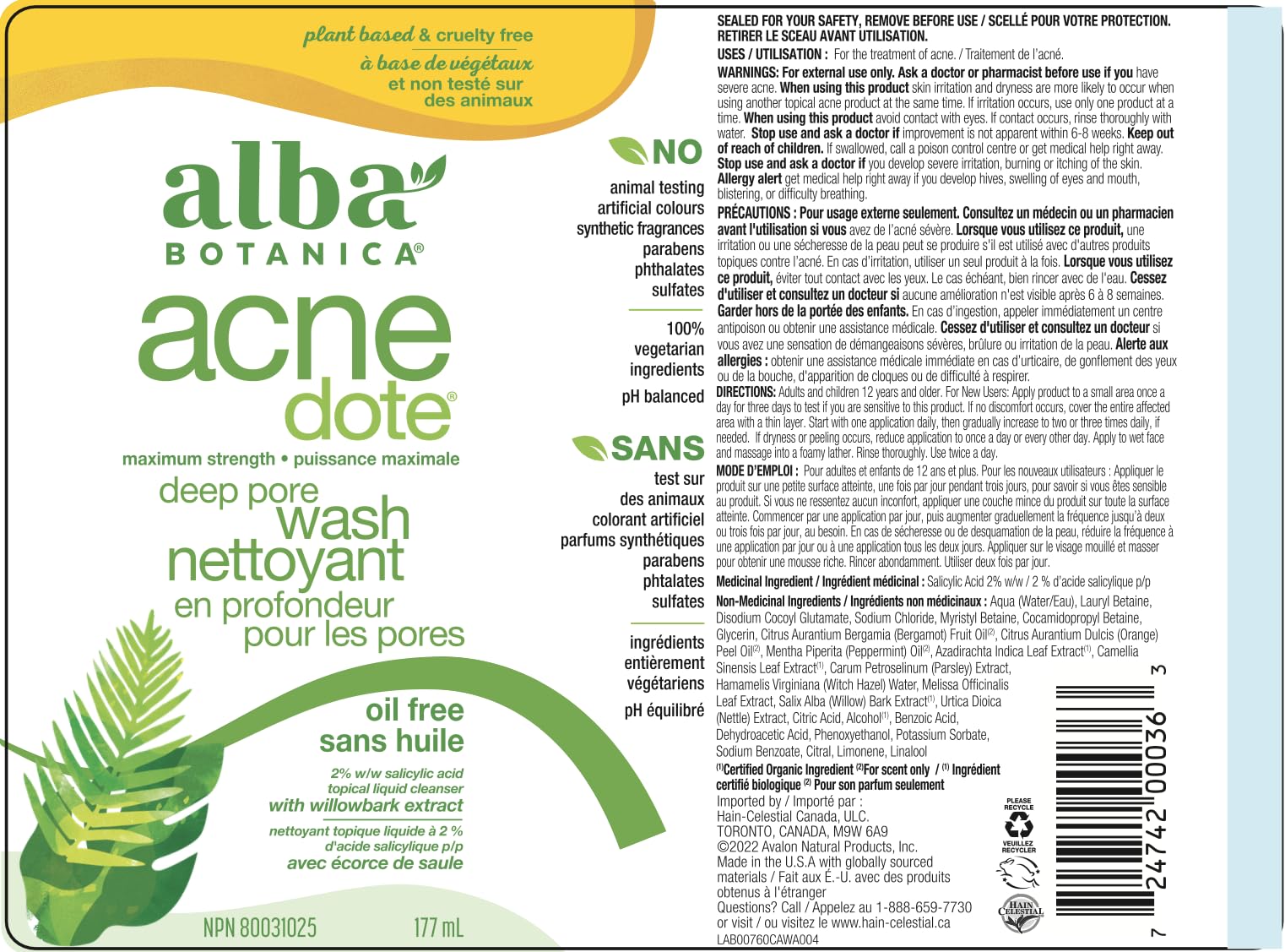 Alba Botanica - ACNEdote Deep Pore Wash (177ml 6)