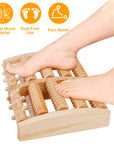 Massage Foot Roller Dual Wooden Stress Relief Roller Acupressure Massage Plantar Relaxation Shiatsu Massage for Foot Leg Back