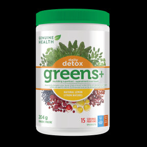 Genuine Health - greens+ daily detox lemon (204g 12)