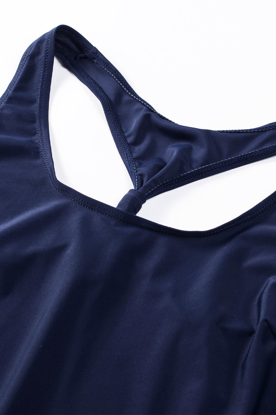 Dark Blue 3pcs Beach Sporty Racerback Tankini Swimsuit- Free Shipping