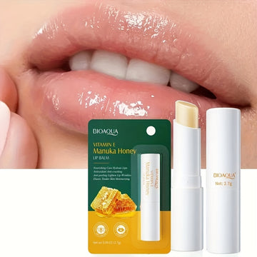 Honey Lip Balm Vitamin E Honey Lip Moisturizing Hydrating Nourishing Anti-Cracked Anti-Dry Lip Care Cosmetics Men And Women Available 2.7g Contain Plant Squalane