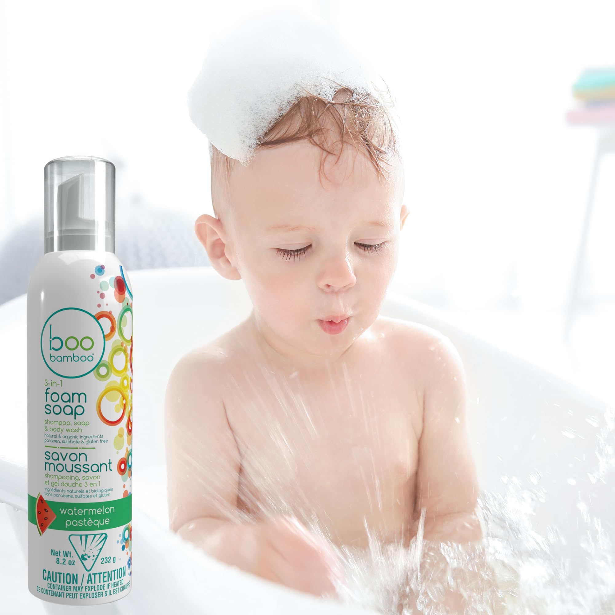 Boo Bamboo - Kids 3-in-1 Foam Soap - Watermelon (232g 12)
