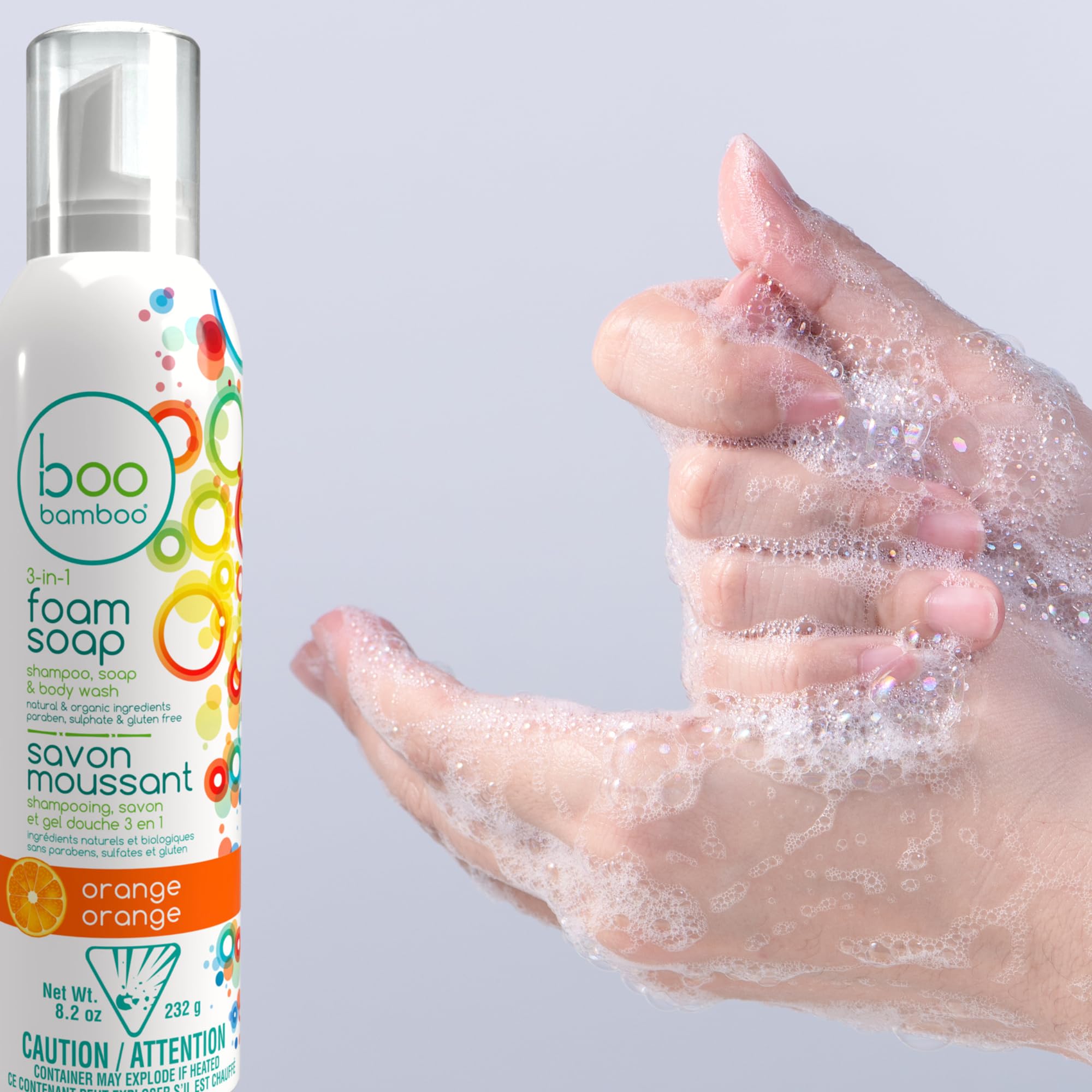 Boo Bamboo - Kids 3-in-1 Foam Soap - Orange (232g 12)