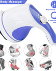 Electric Handheld Body Massager Full Body Vibrating Massager w/ 4 Interchangeable Massager Head w/ Mesh Cover