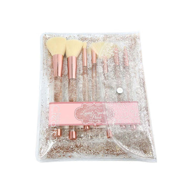 BEAUTY CREATIONS Liquid Peach Sparkle 7 Pc Brush Set - Free Shipping