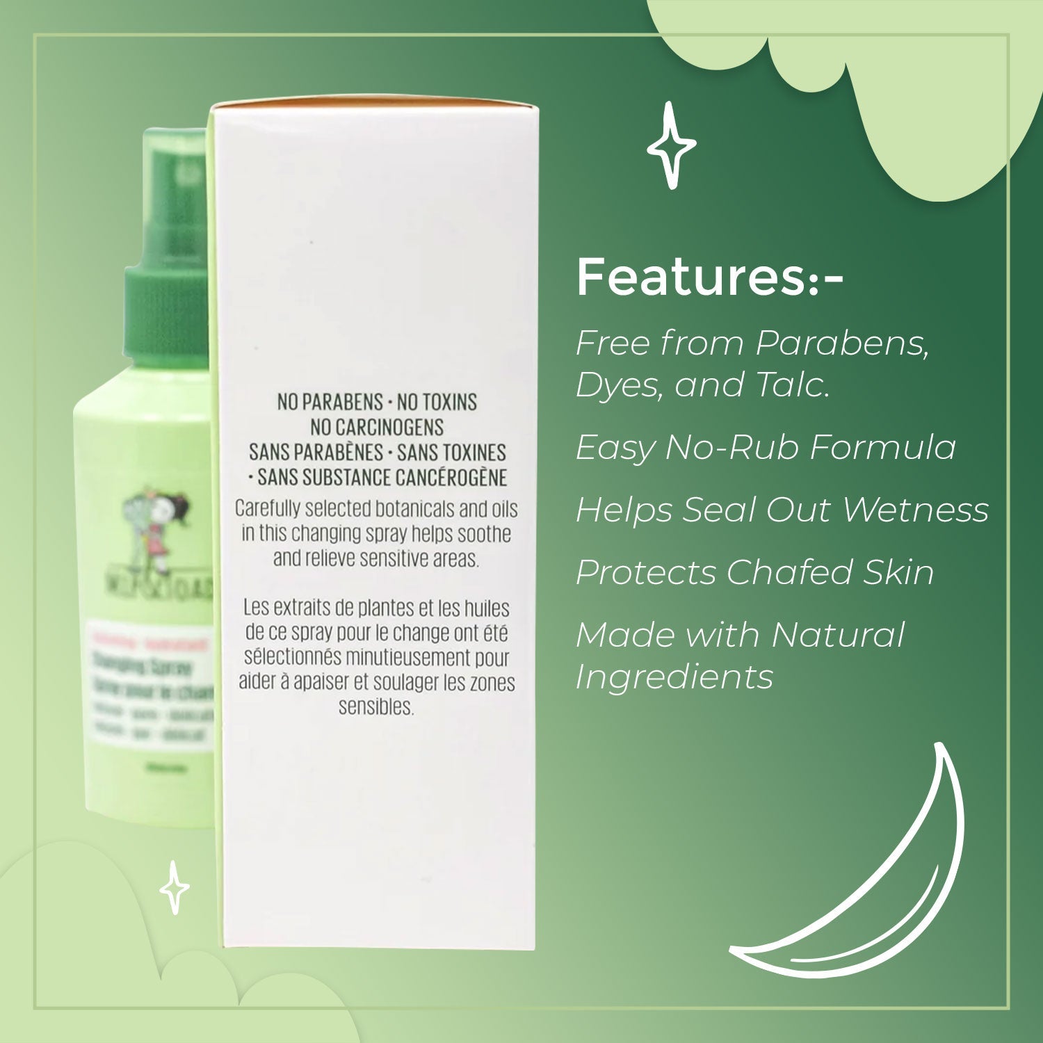 Hydrating Changing Spray – Soothing & Protective with Aloe, Chamomile, Calendula & Essential Oils