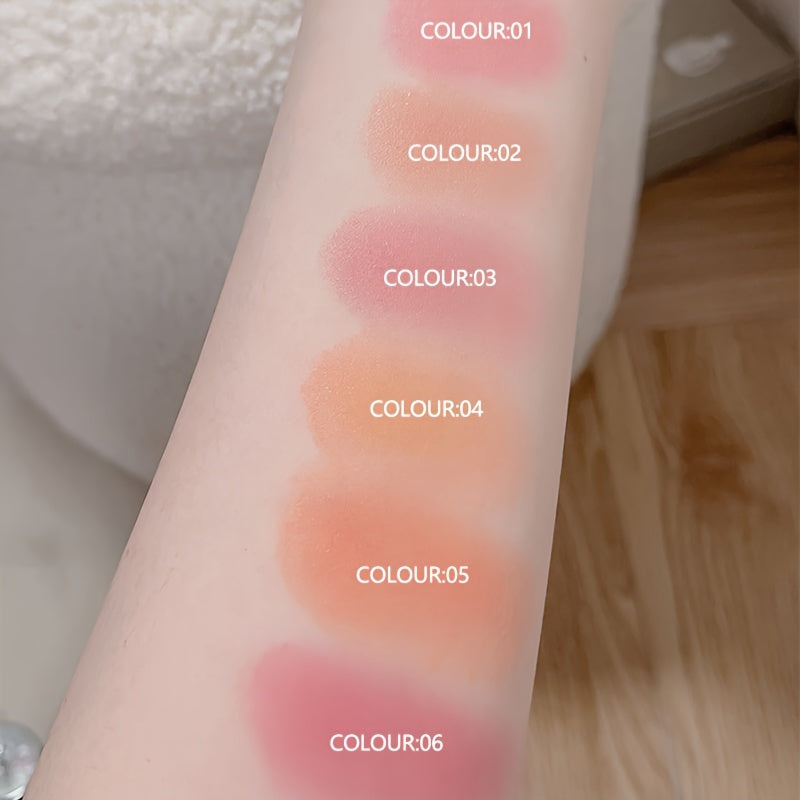 6 Color Blush Ball Peach Pinkish Blush Monochrome Matte Mist Instant Makeup For Any Crowd To Enhance The Complexion And Make The Skin Look Flawless