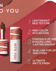 INTO YOU Matte Lipstick for Women, Matte Red Lipstick Long Lasting, Multi-Purpose for Lips and Cheek, Non-Stick Cup Not Fade Lip Stain Makeup Cosmetics Official Directly