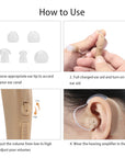 iMounTEK Digital Ear Hearing Aid Kit Rechargeable Noise Cancelling Hearing Amplifier US Plug for Elders Voice Amplifier