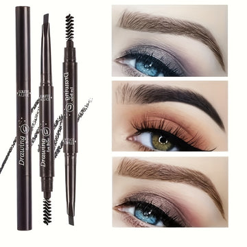 Double-headed Eyebrow Pencil, Triangular Tip, Easy Applying Eyebrow Shaping Pencil (5 Colors)