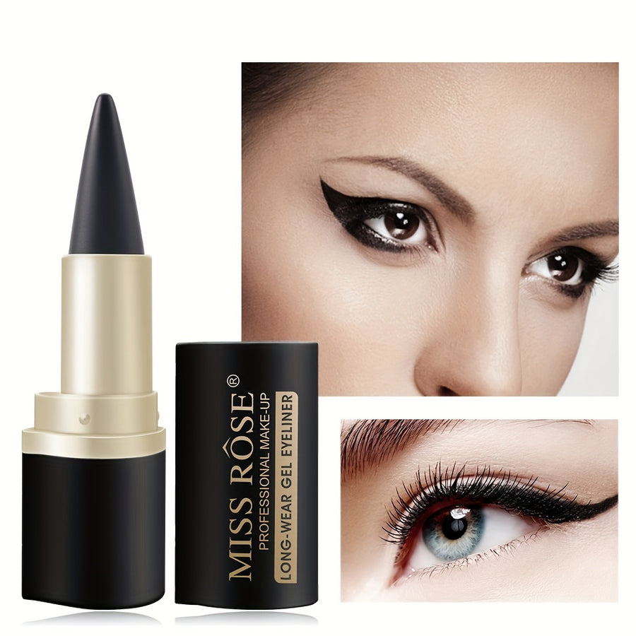 Matte, Waterproof And Smudge Proof Eyeliner Balm Black Single-head Solid Eyeliner Balm