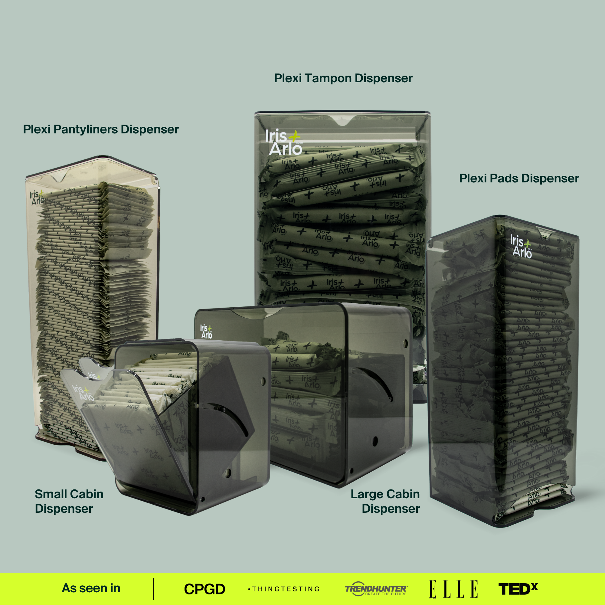 Recycled Plexiglass Wall-Mounted Dispenser - Daily Pads