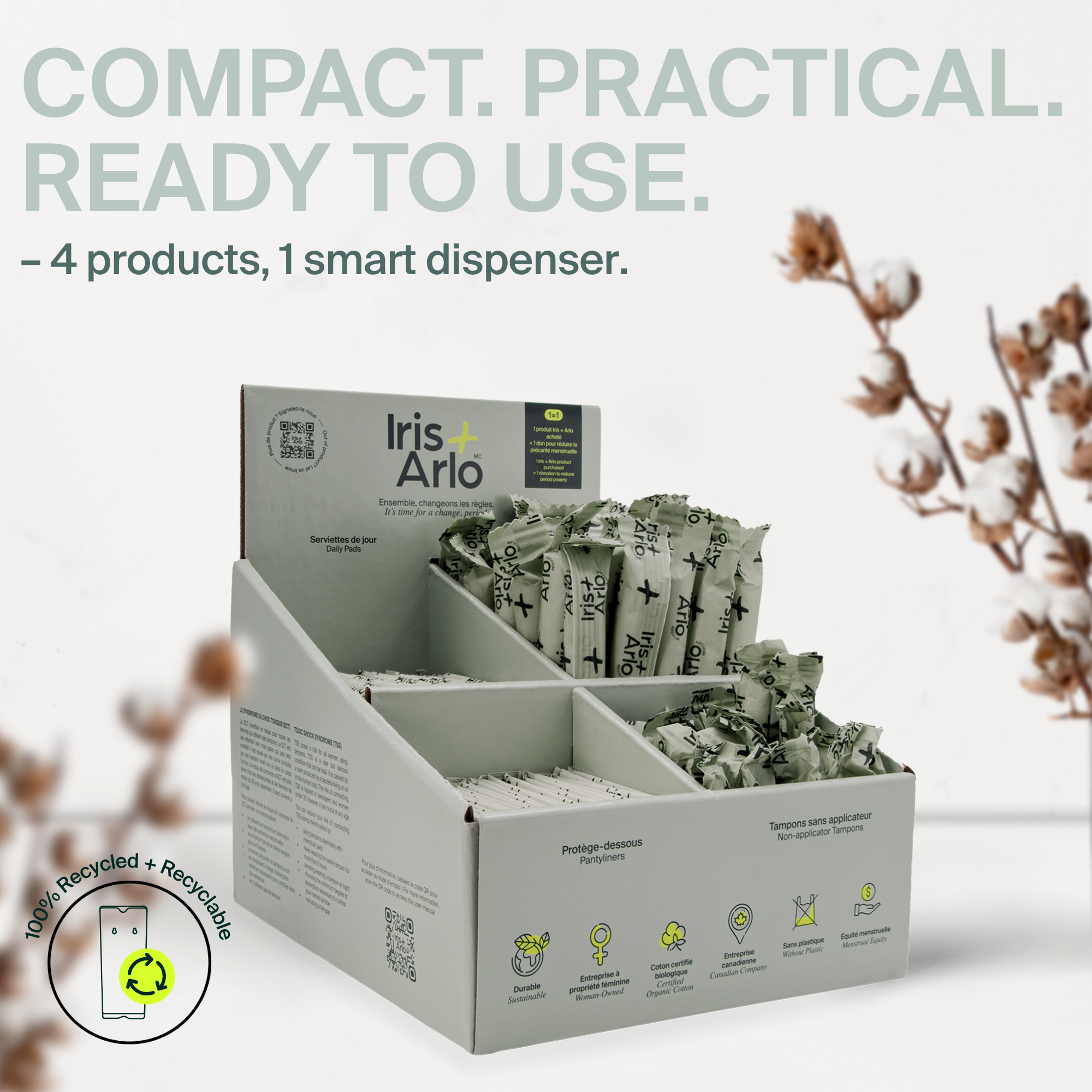 Cardboard Countertop Dispenser, 4 products