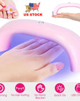 LED Nail Dryer Lamp 9W UV Nail Gel Polish Curing Lamp Portable Nail Drying Lamps w/ 60S Timer