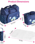 4Pcs Diaper Bag Tote Set Baby Napping Changing Bag Shoulder Mummy Bag with Diaper Changing Pad