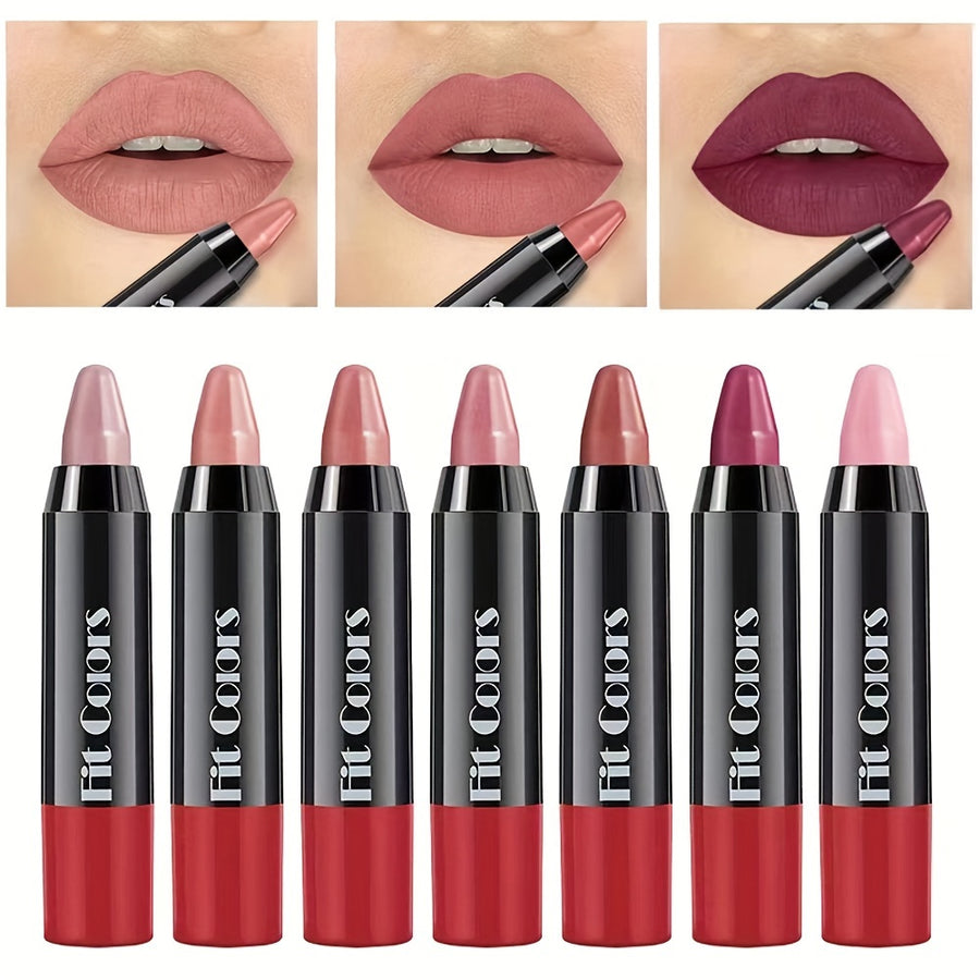 Matte Lipstick Crayons, Highly Pigmented Lip Liner Pen, Long-Lasting Moisturizing Lip Balm, Easy Glide-On Formula, Assorted Shades