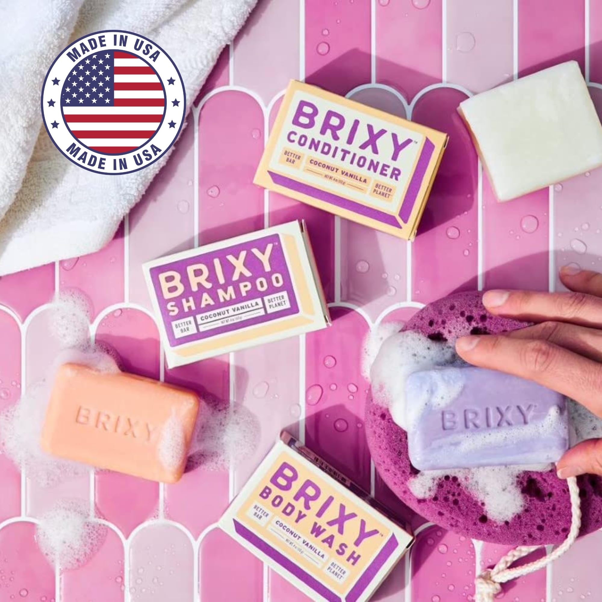 BRIXY - Shampoo Bar - Coconut Vanilla (113g 6)