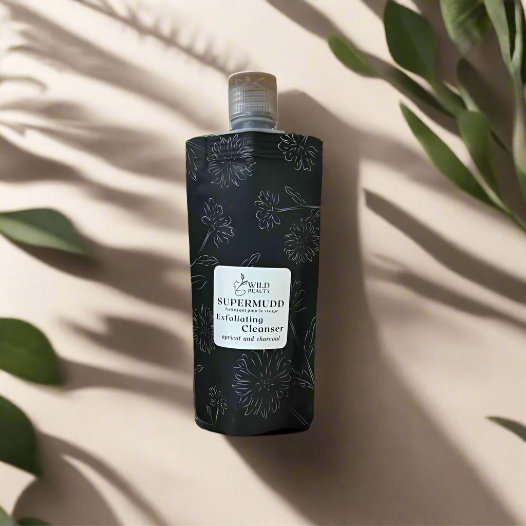 SuperMudd Exfoliating Cleanser – Charcoal & Apricot Shell, 90 mL Refill
