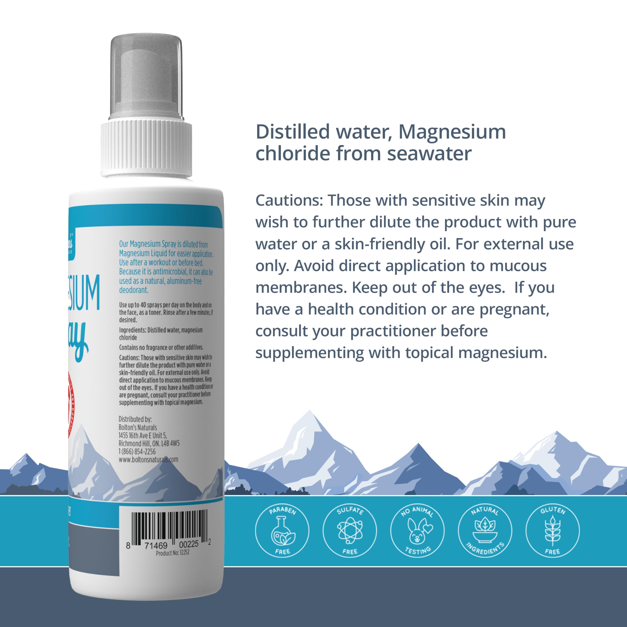 Bolton's Naturals - Magnesium Chloride Spray (118ml 12)