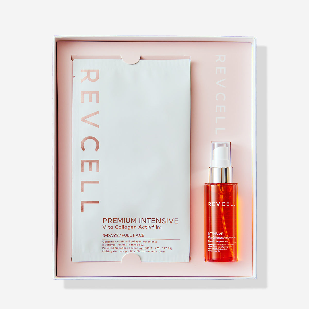 Revcell Premium Intensive Vita-Collagen Activfilm (10 Sheets / 55 ml) | Lifting, Firming & Brightening